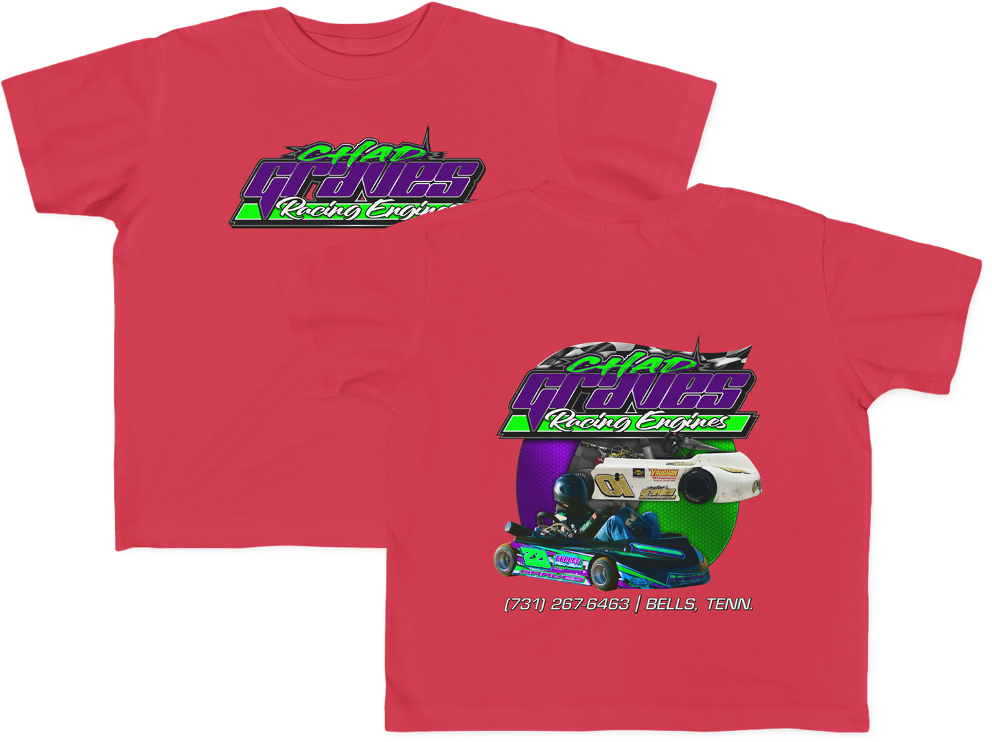 Toddler Chad Graves Racing Engines Tee