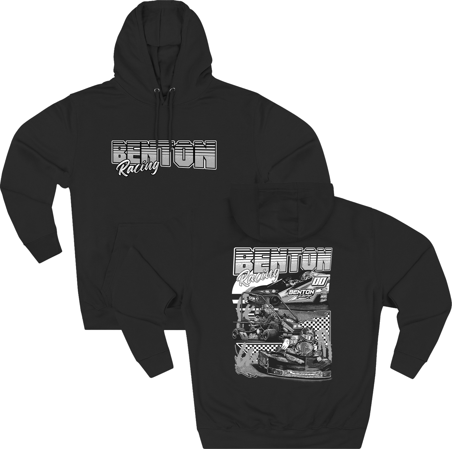 Grayscale Benton Racing Hoodie