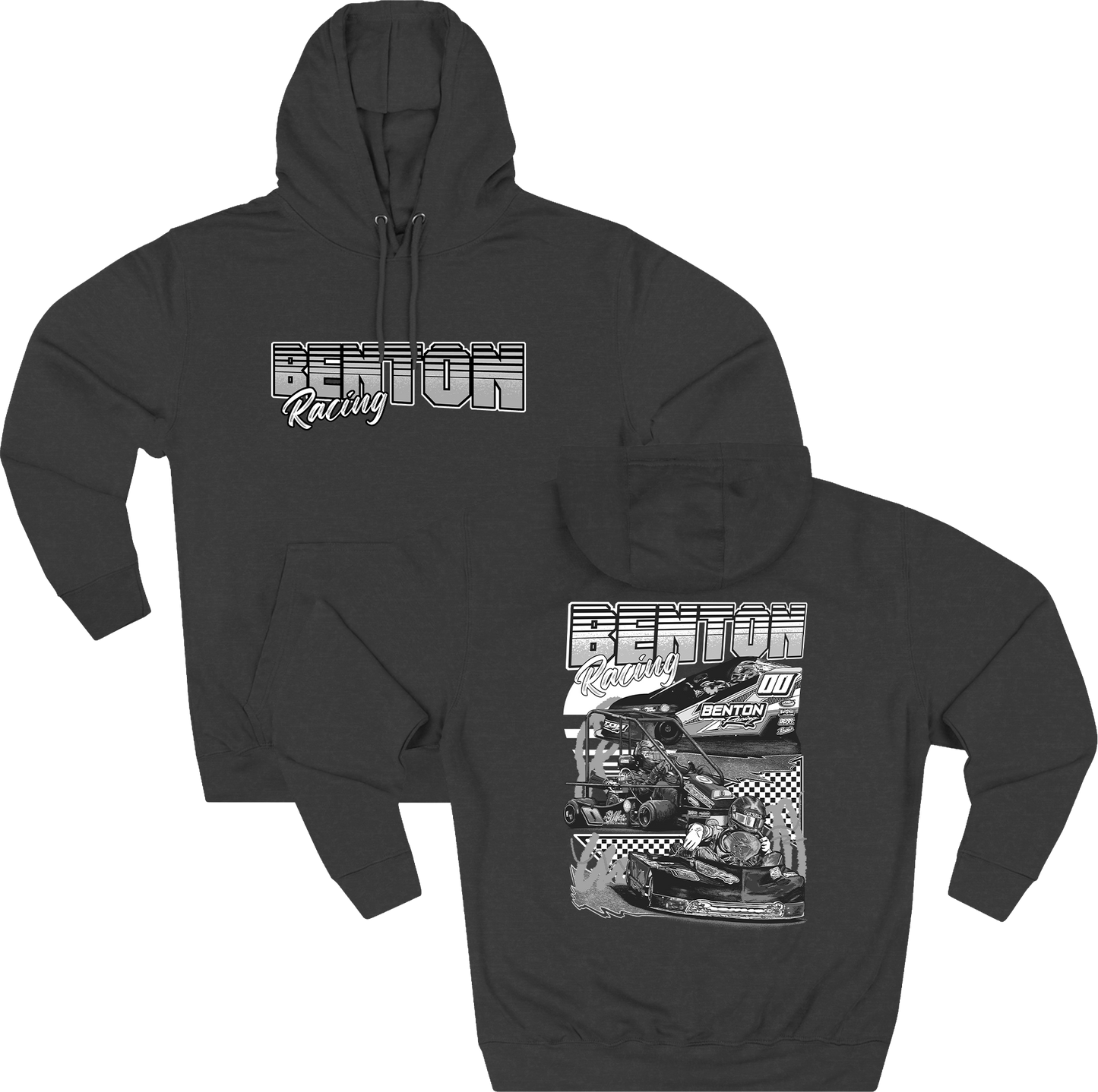 Grayscale Benton Racing Hoodie