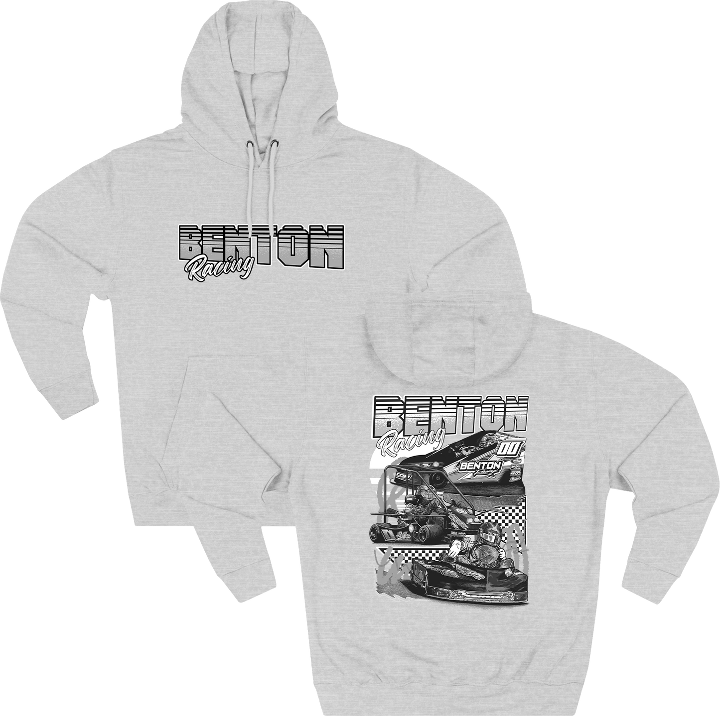 Grayscale Benton Racing Hoodie
