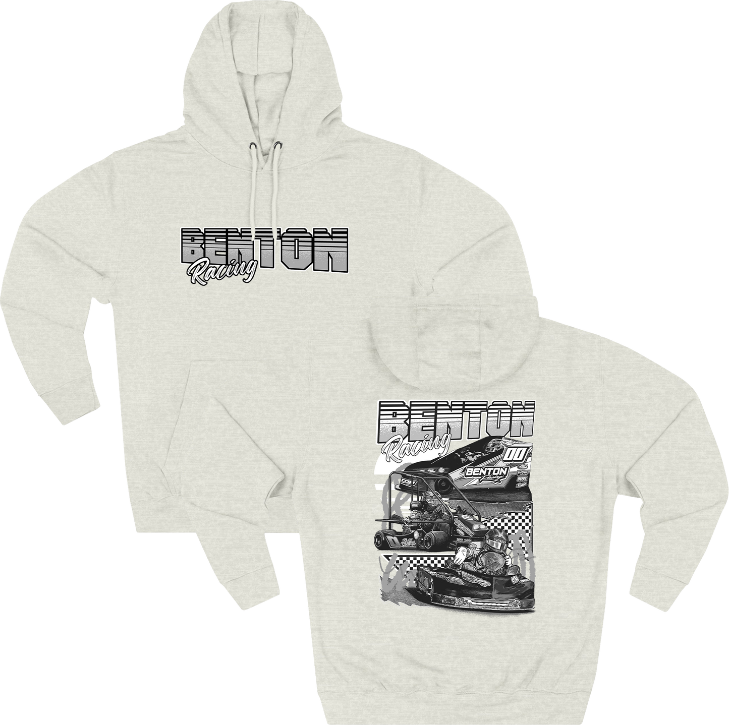 Grayscale Benton Racing Hoodie