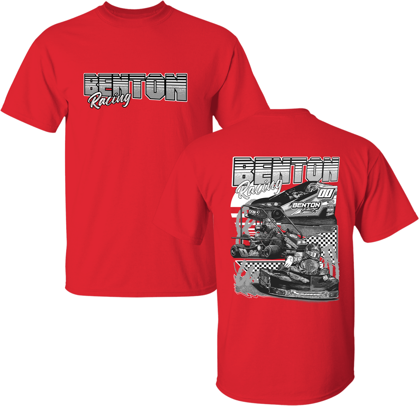 Youth Grayscale Benton Racing Tee