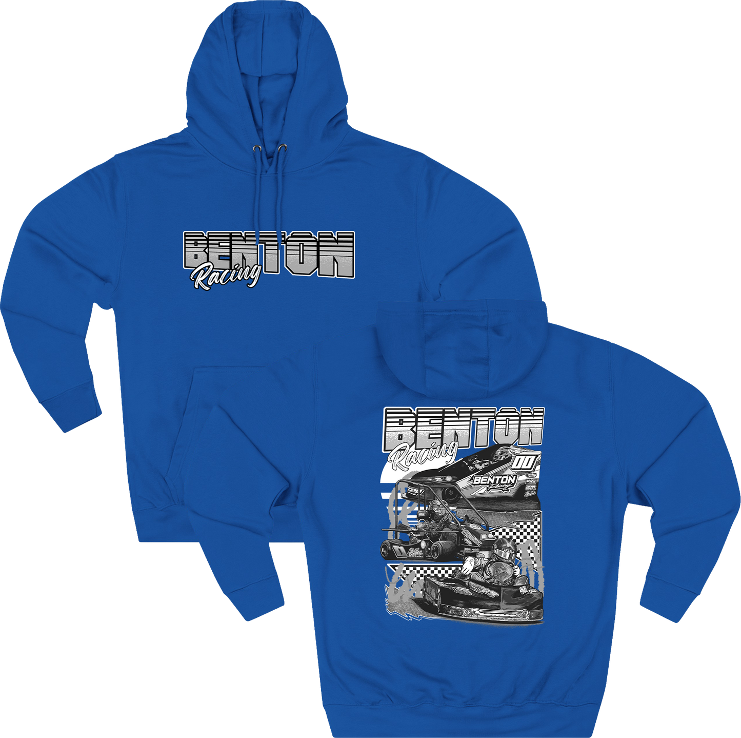 Grayscale Benton Racing Hoodie