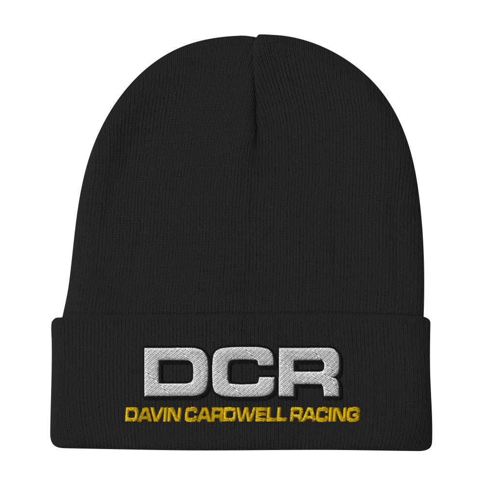 Davin Cardwell Racing Beanie (Gold Text)