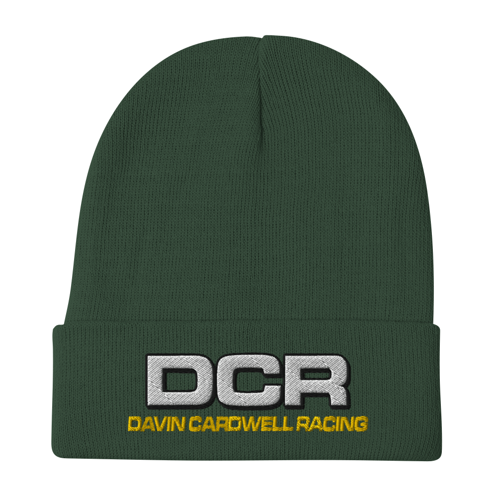 Davin Cardwell Racing Beanie (Gold Text)