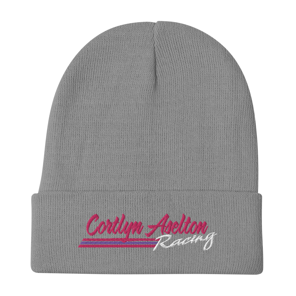 Cortlyn Aselton Racing Beanie (Pink Name)