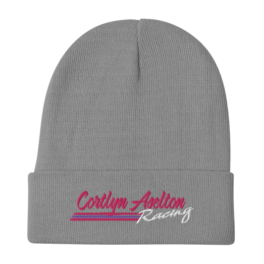 Cortlyn Aselton Racing Beanie (Pink Name)