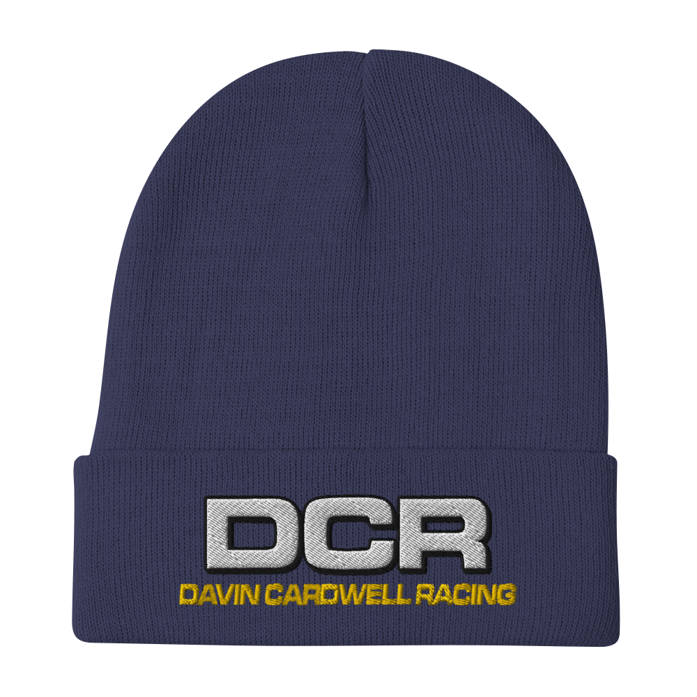Davin Cardwell Racing Beanie (Gold Text)