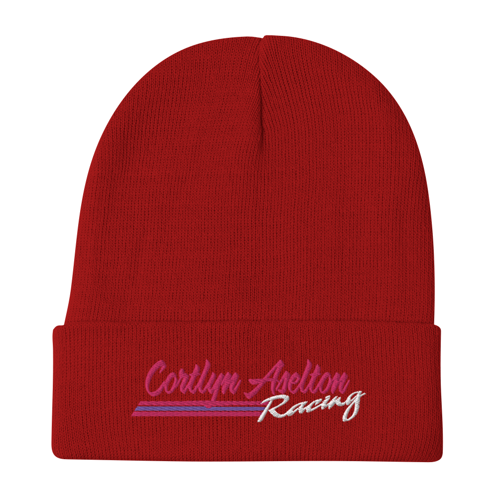 Cortlyn Aselton Racing Beanie (Pink Name)