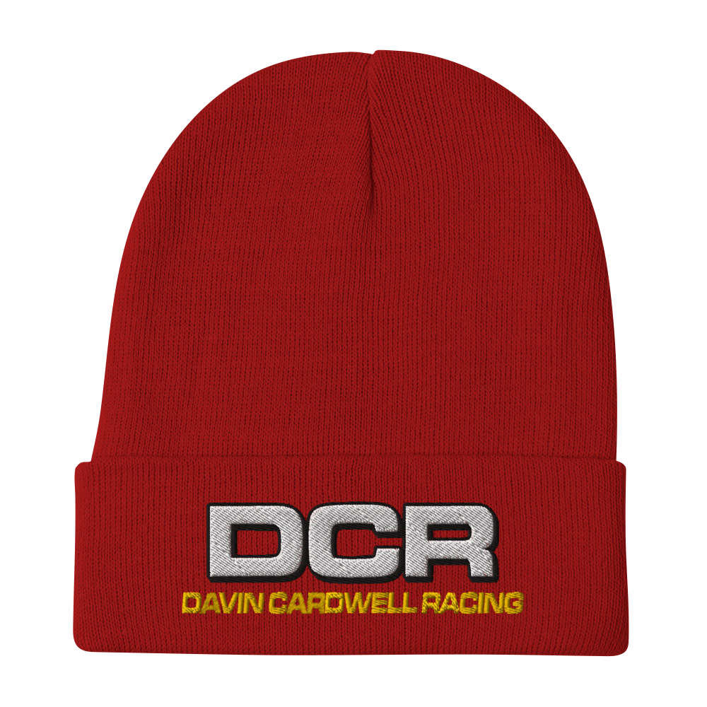 Davin Cardwell Racing Beanie (Gold Text)