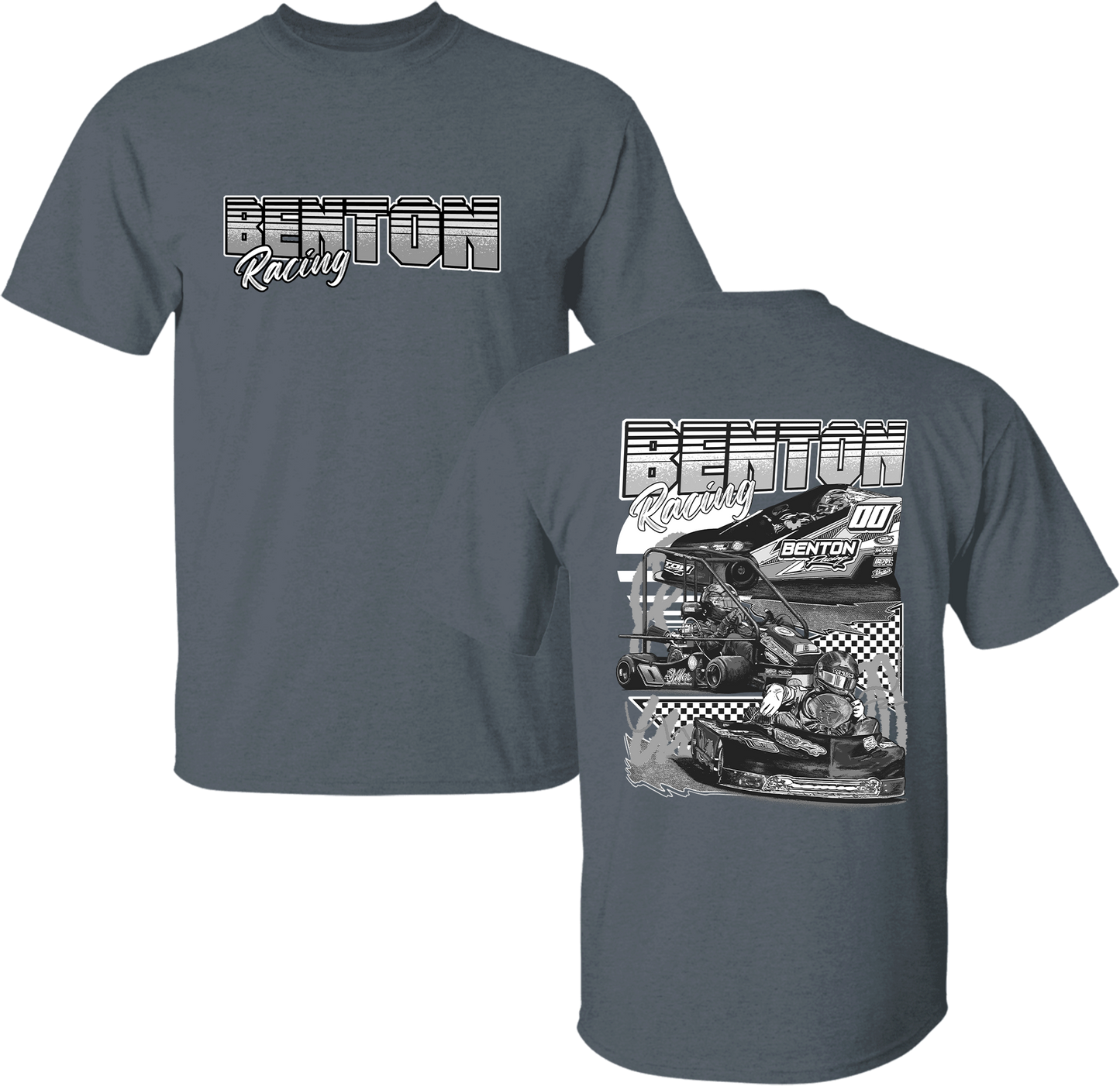 Unisex Grayscale Benton Racing Tee