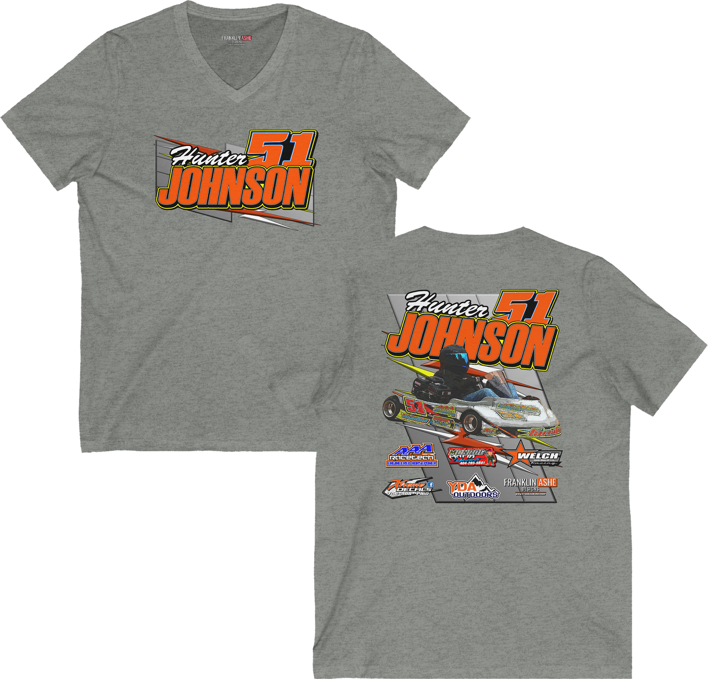 Unisex V-Neck Hunter Johnson Tee (2023)