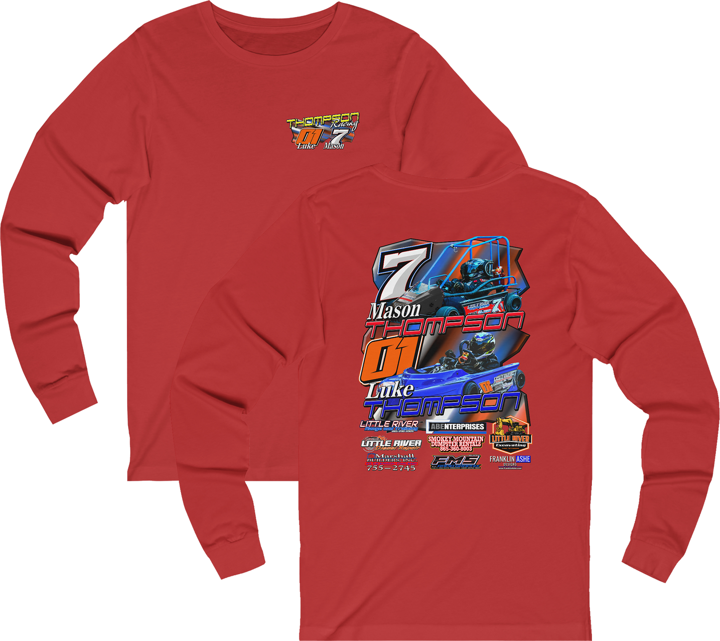 Unisex Thompson Racing Long Sleeve Tee