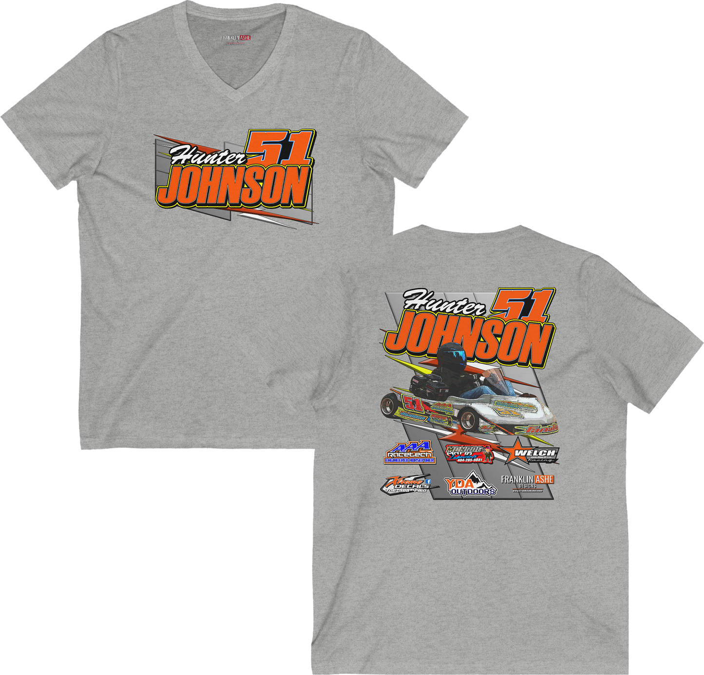 Unisex V-Neck Hunter Johnson Tee (2023)