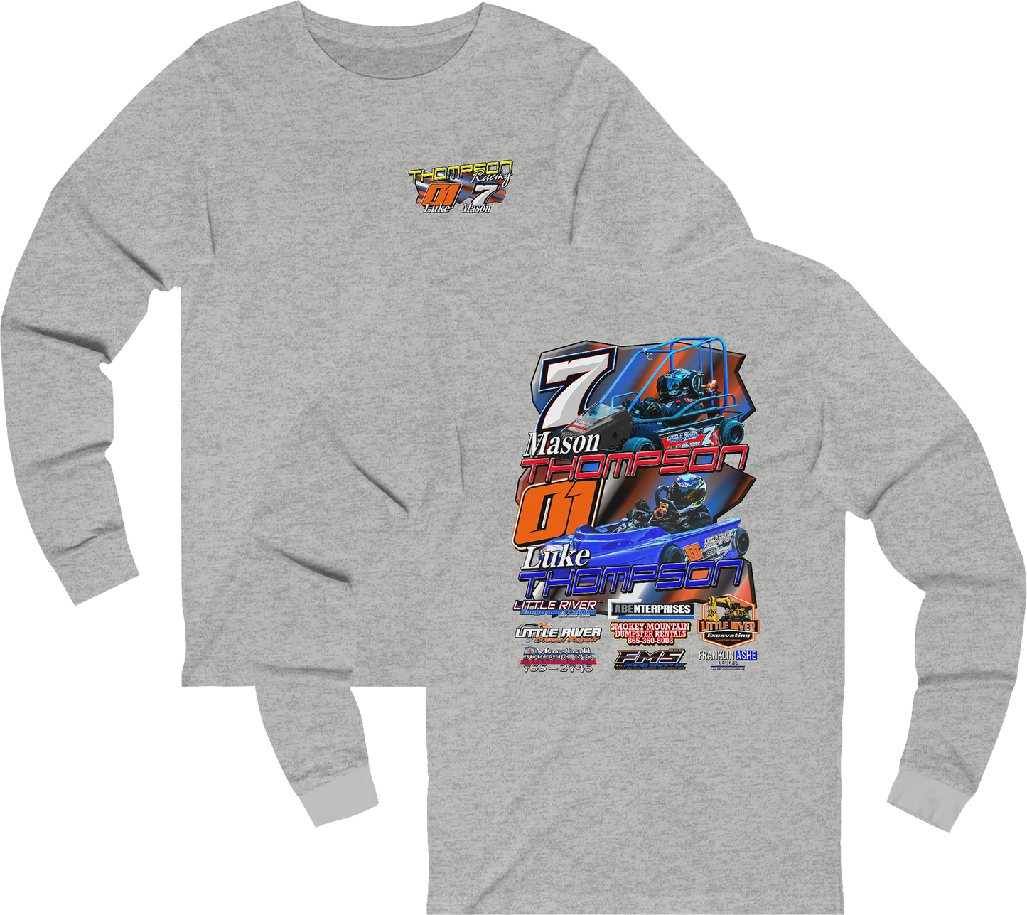 Unisex Thompson Racing Long Sleeve Tee