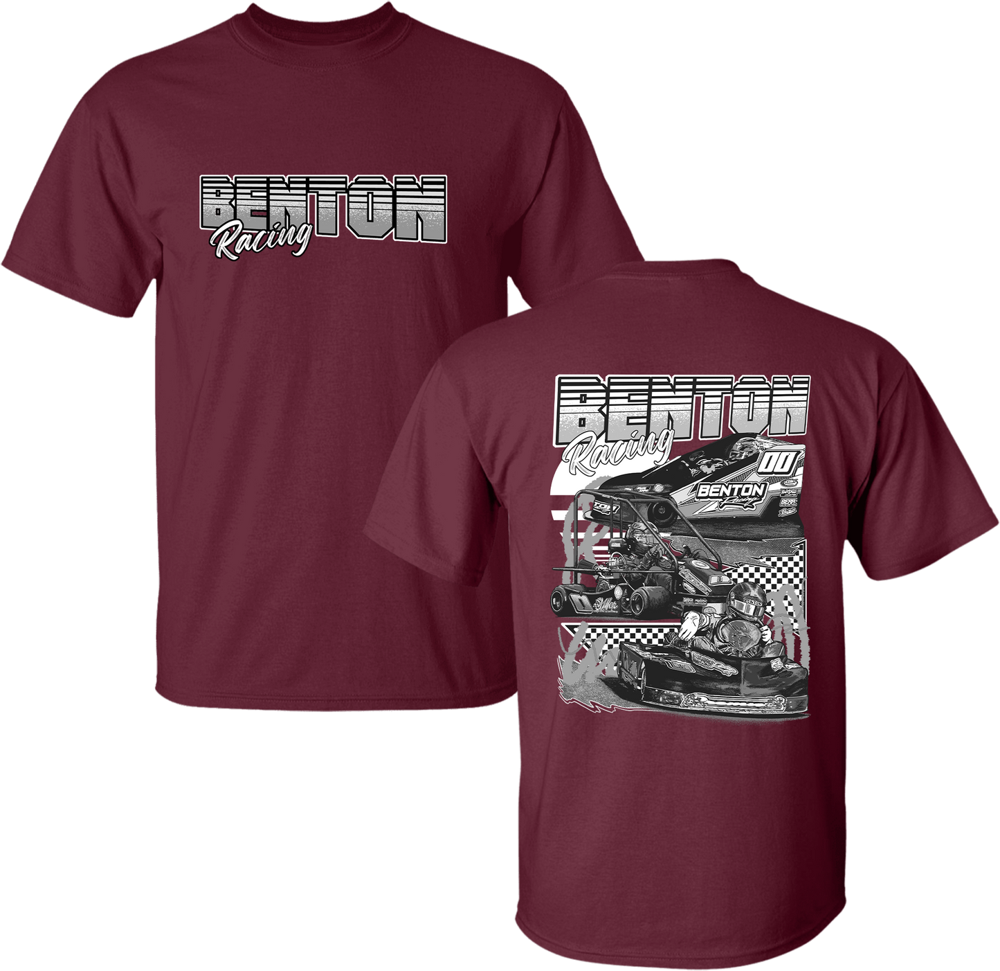 Unisex Grayscale Benton Racing Tee