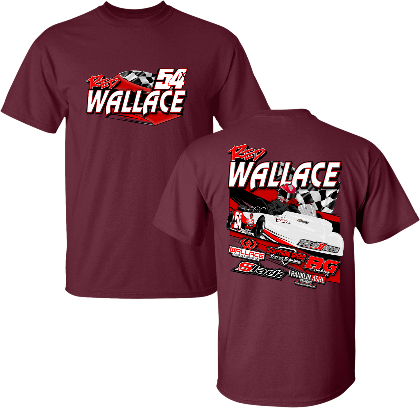 Unisex Red Wallace Racing Tee