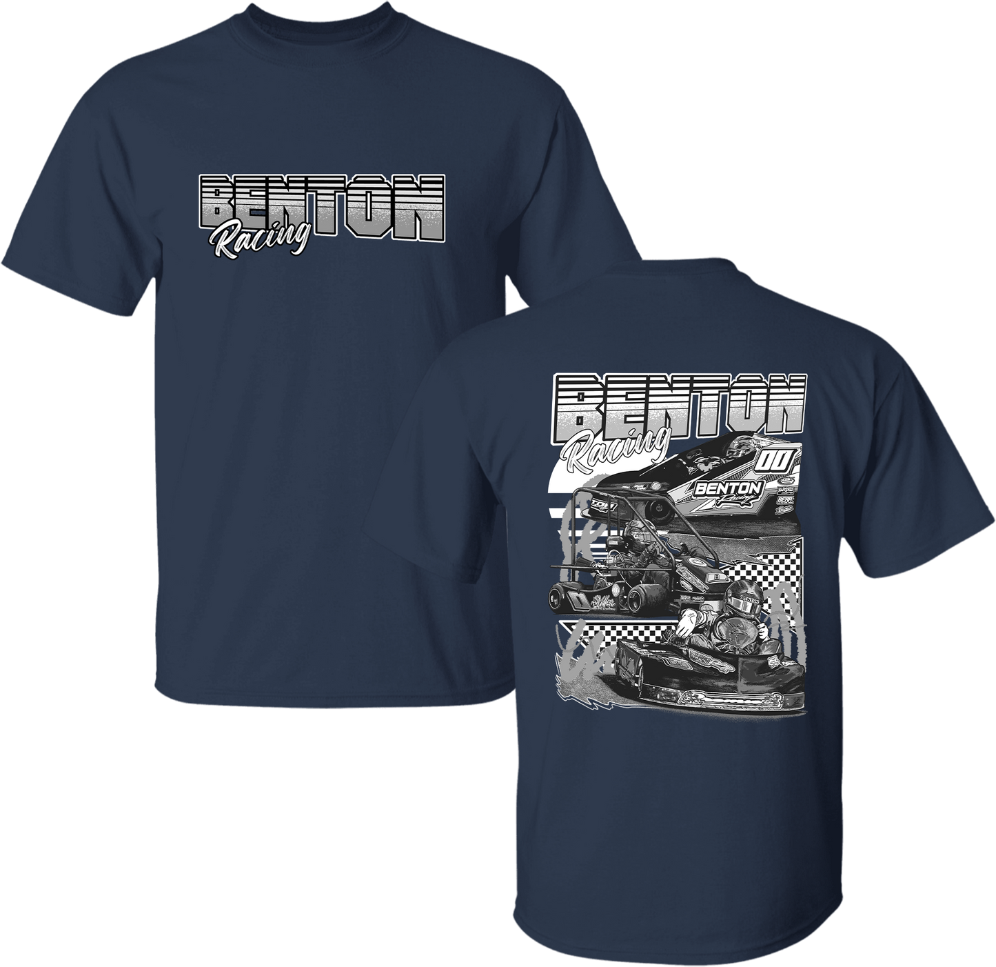 Unisex Grayscale Benton Racing Tee