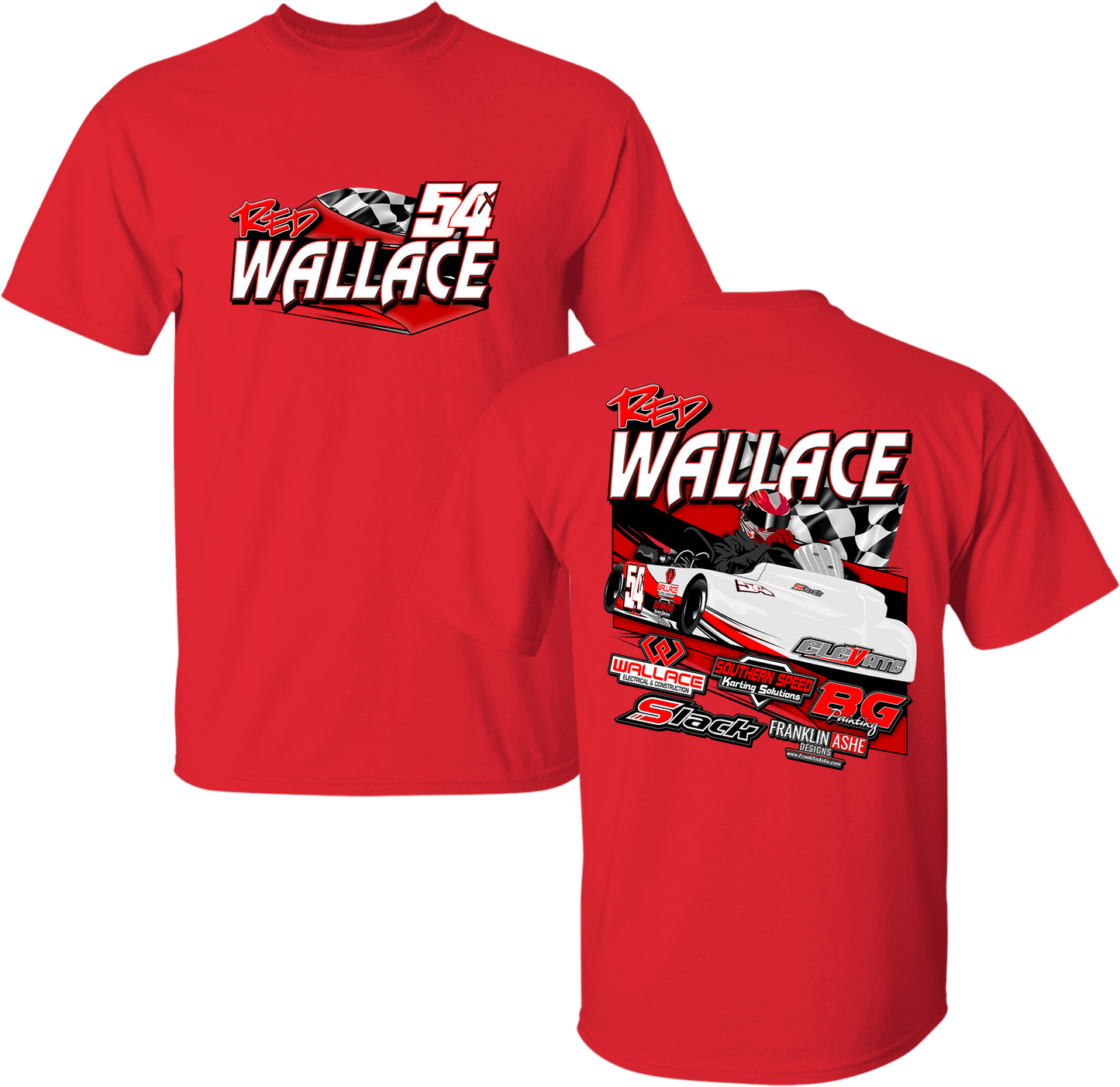 Youth Red Wallace Racing Tee