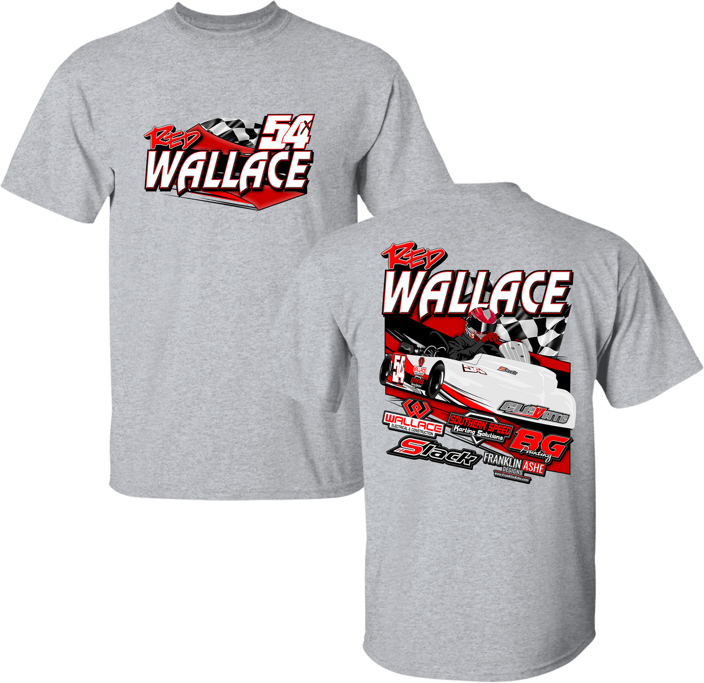 Youth Red Wallace Racing Tee