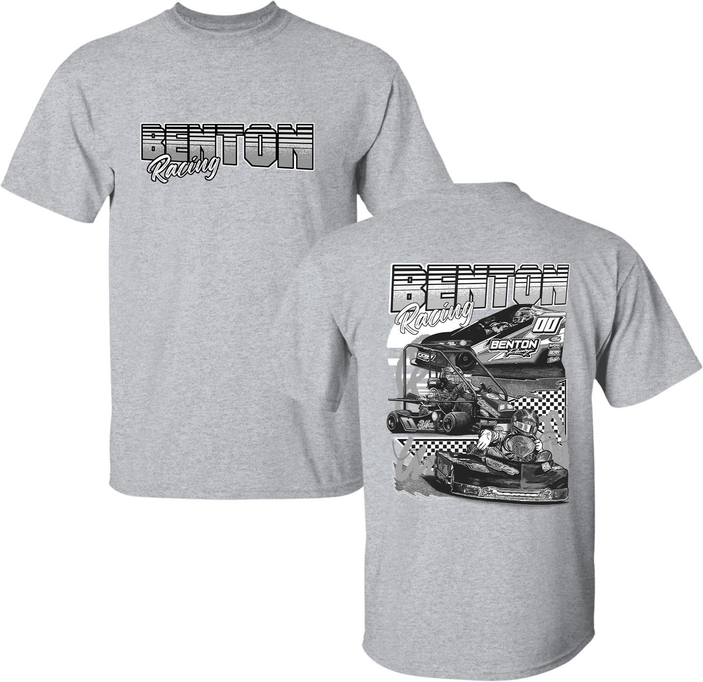 Unisex Grayscale Benton Racing Tee