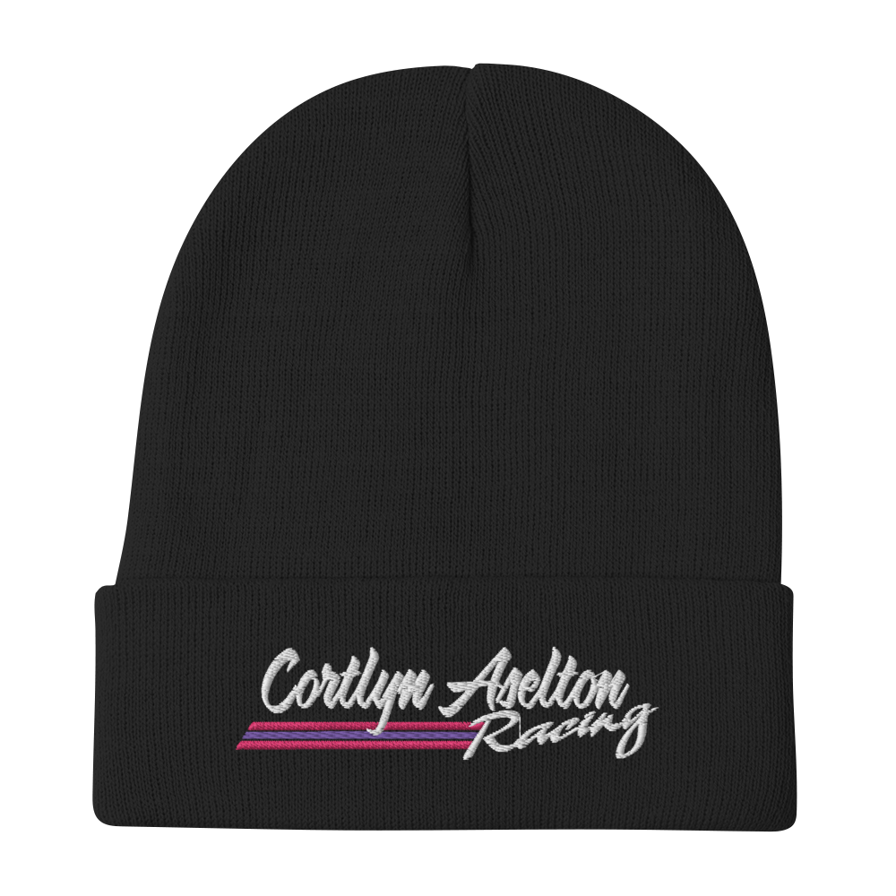 Cortlyn Aselton Racing Beanie (White Name)