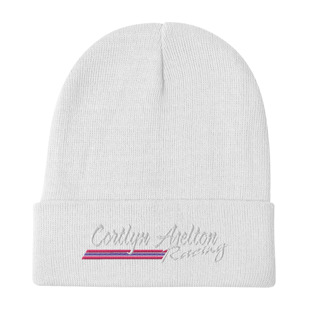 Cortlyn Aselton Racing Beanie (White Name)